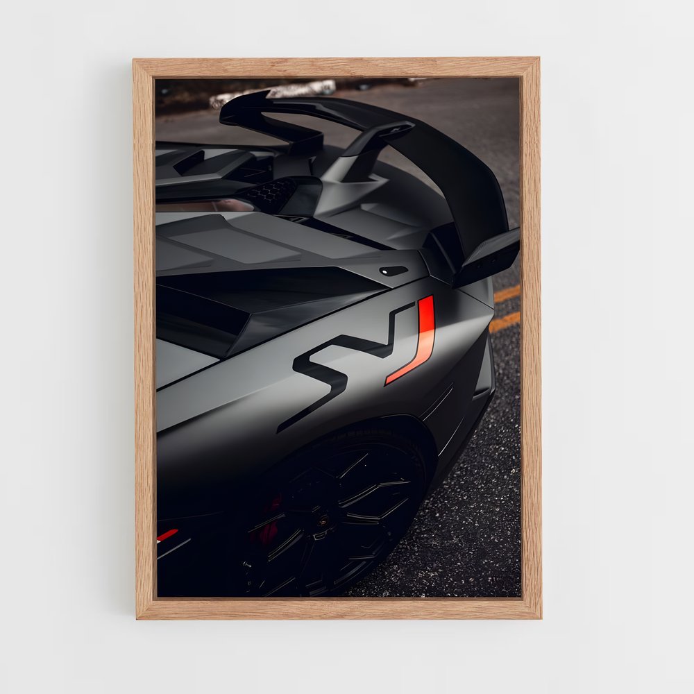 Poster Aventador Noir – affiche Lamborghini (vue 4)